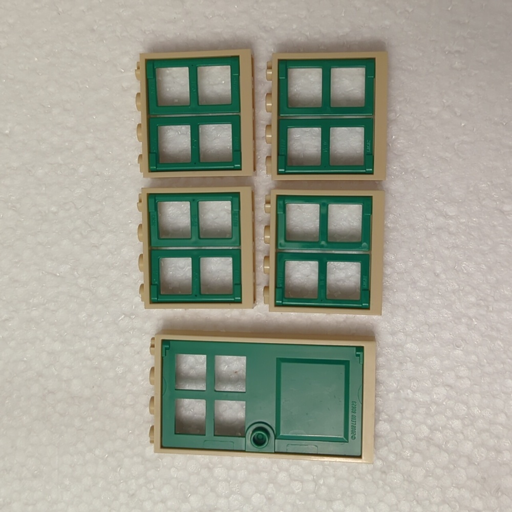 Lego Door , 4 windows and frames